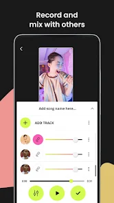 Djaminn mobile music collaboration app interface developed by Atlantic Audio